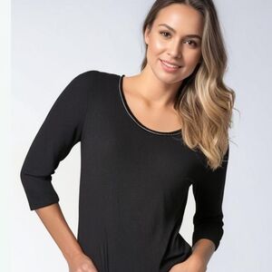 Jennifer Lopez Black Long Sleeve Tee